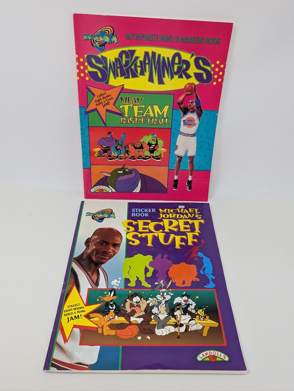 Space Jam Vintage Books Stickers Colouring Michael Jordan